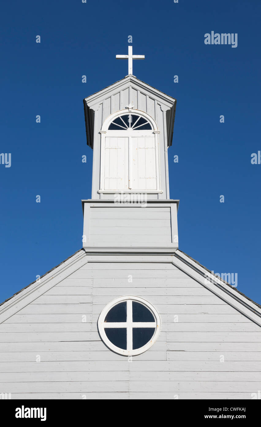 Old fashioned country church on a clear sunny day Stock Photo
