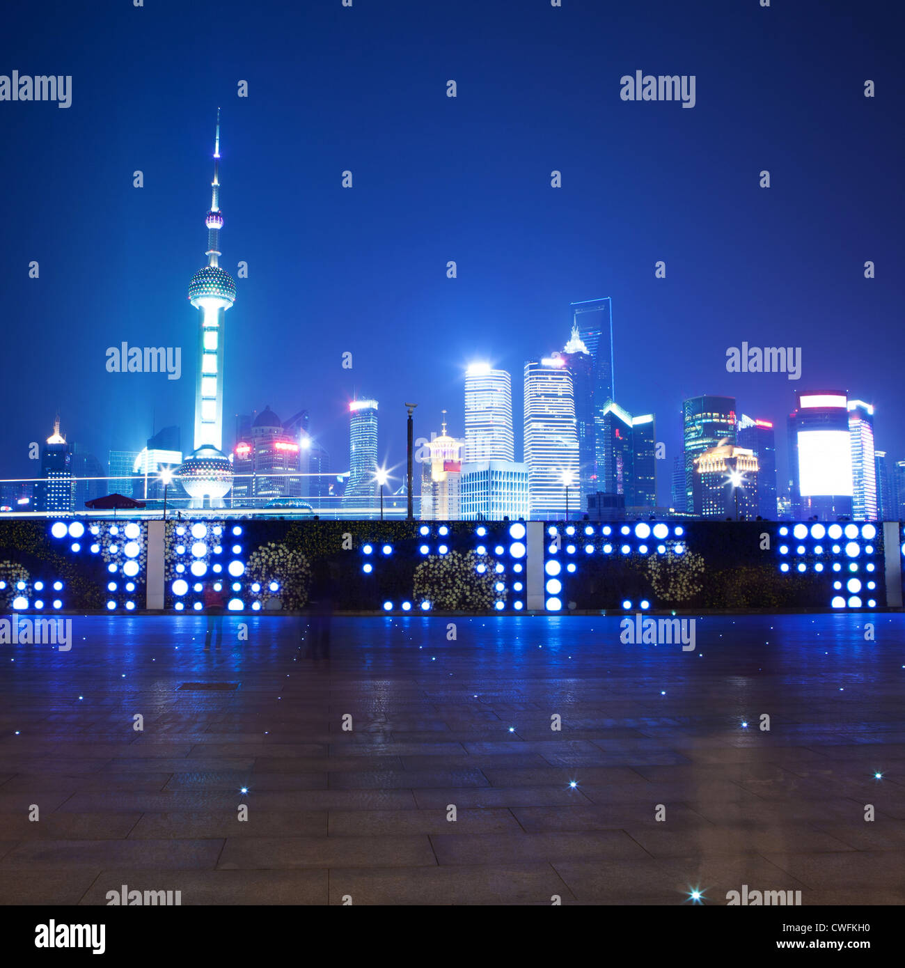 night scene of shanghai Stock Photo