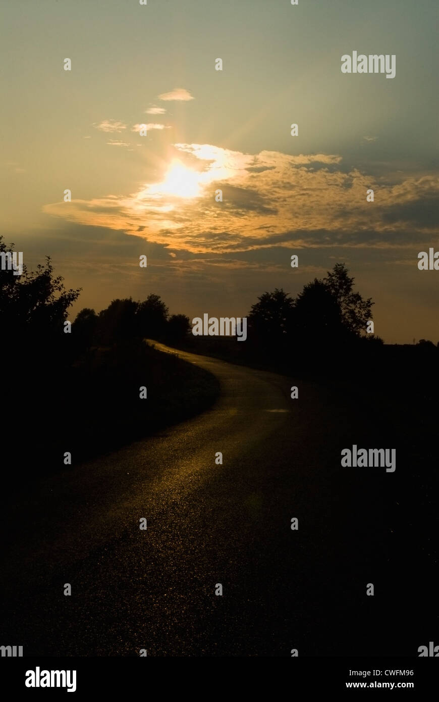 Paved road light in hi-res stock photography and images - Alamy