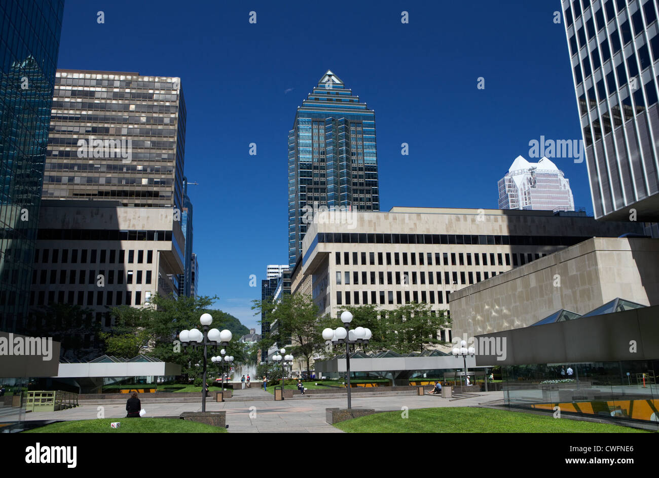 Montreal - Between the skyscrapers at Place Ville Marie Stock Photo