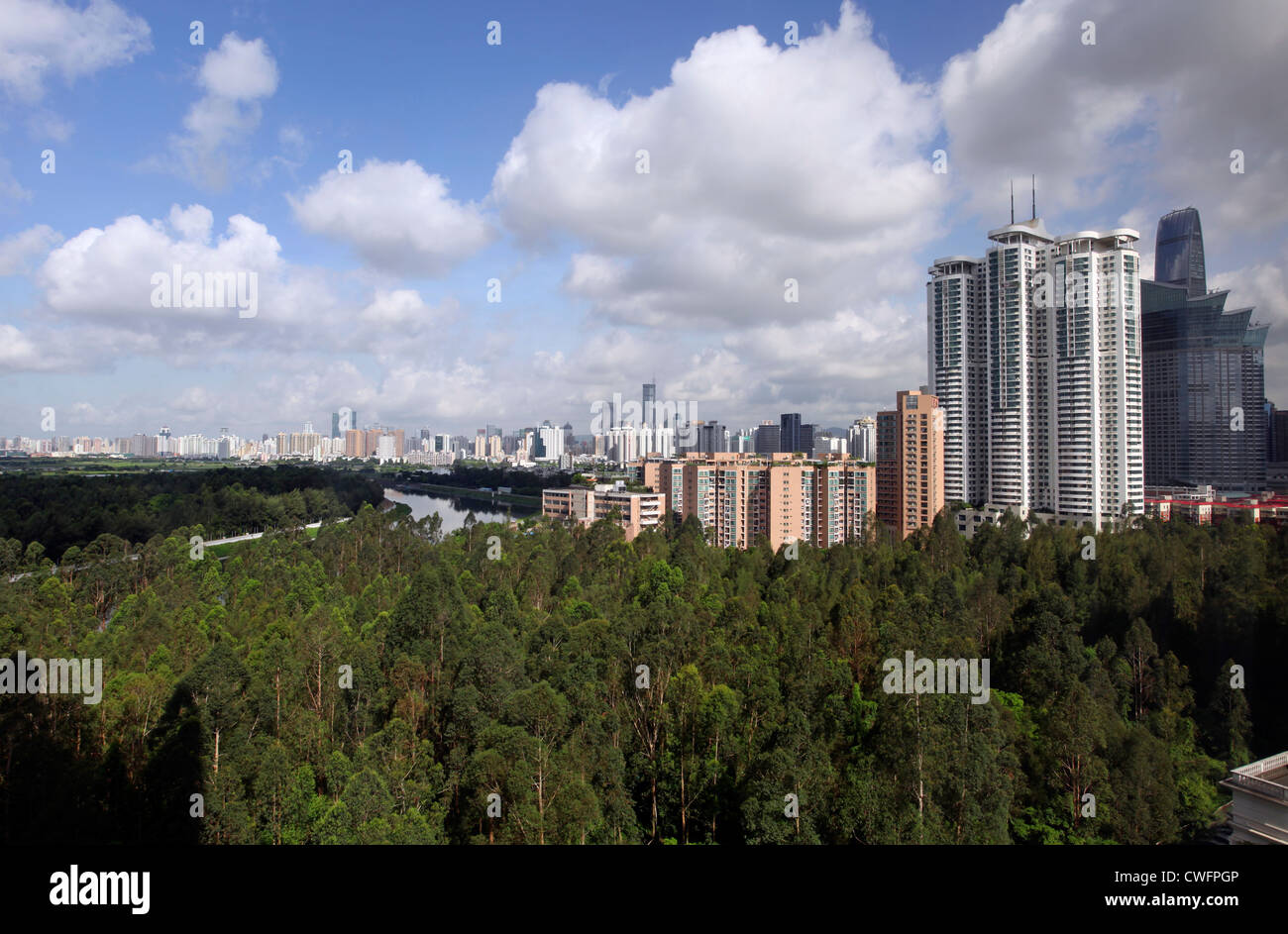 Shenzhen skyline, China Stock Photo