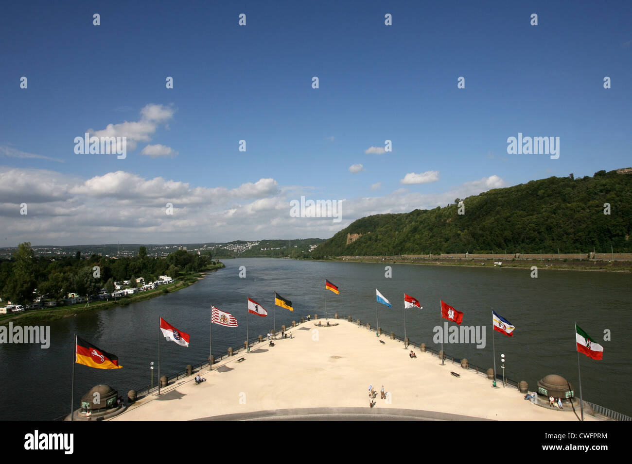 Koblenz Deutsches Eck Stock Photo Alamy