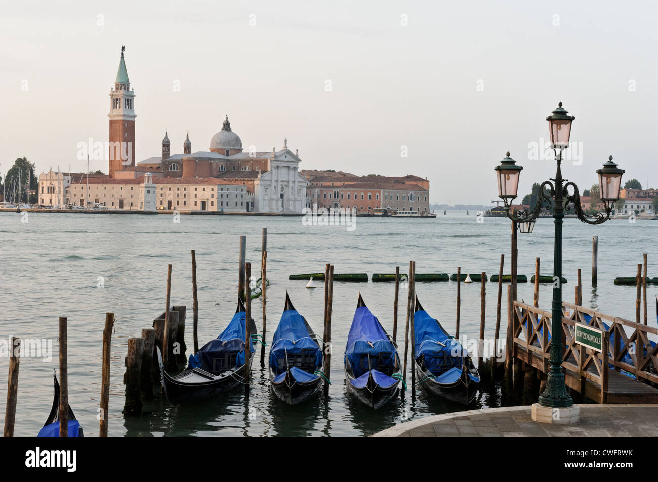 San Giorgio Maggiore church at sunrise, Venice, Italy. Stock Photo