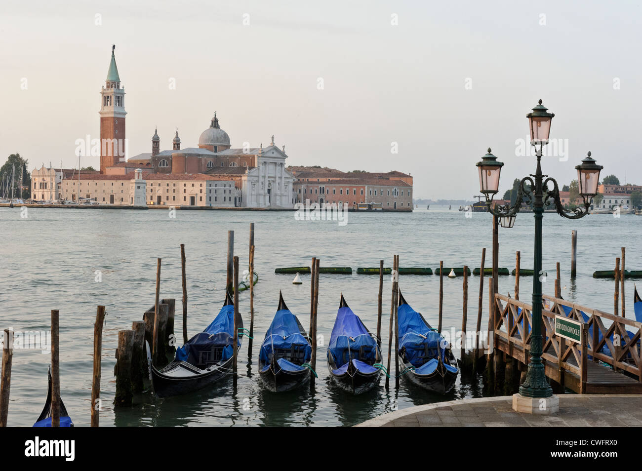 San Giorgio Maggiore church at sunrise, Venice, Italy. Stock Photo