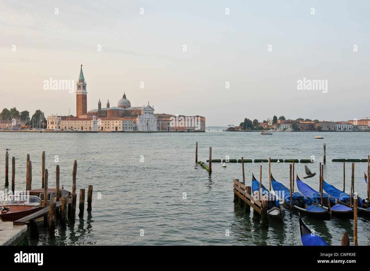 San Giorgio Maggiore church at sunrise, Venice, Italy. Stock Photo