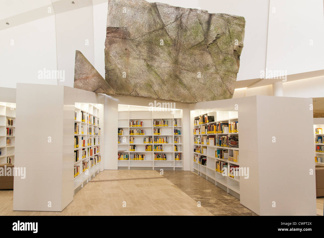 Spain Library. Interior Interior of library, City of Culture, Galicia, Spain Stock Photo - Alamy