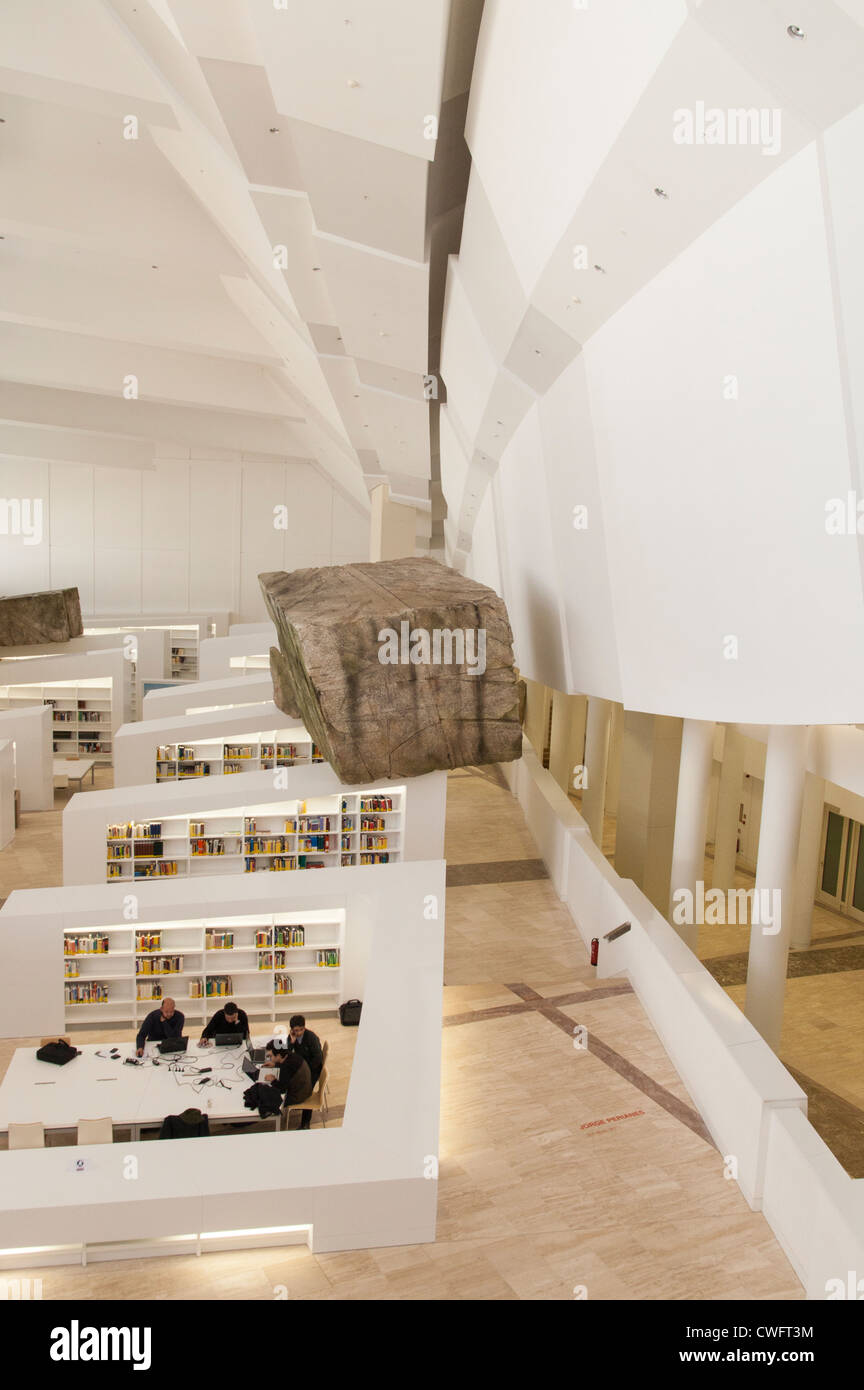 Spain Library. Interior Interior of library, City of Culture, Galicia, Spain Stock Photo - Alamy