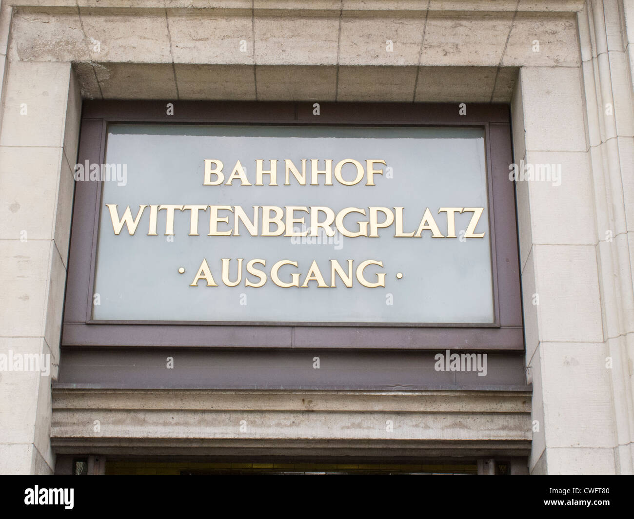 Wittenbergplatz underground station Berlin exit sign Stock Photo Alamy