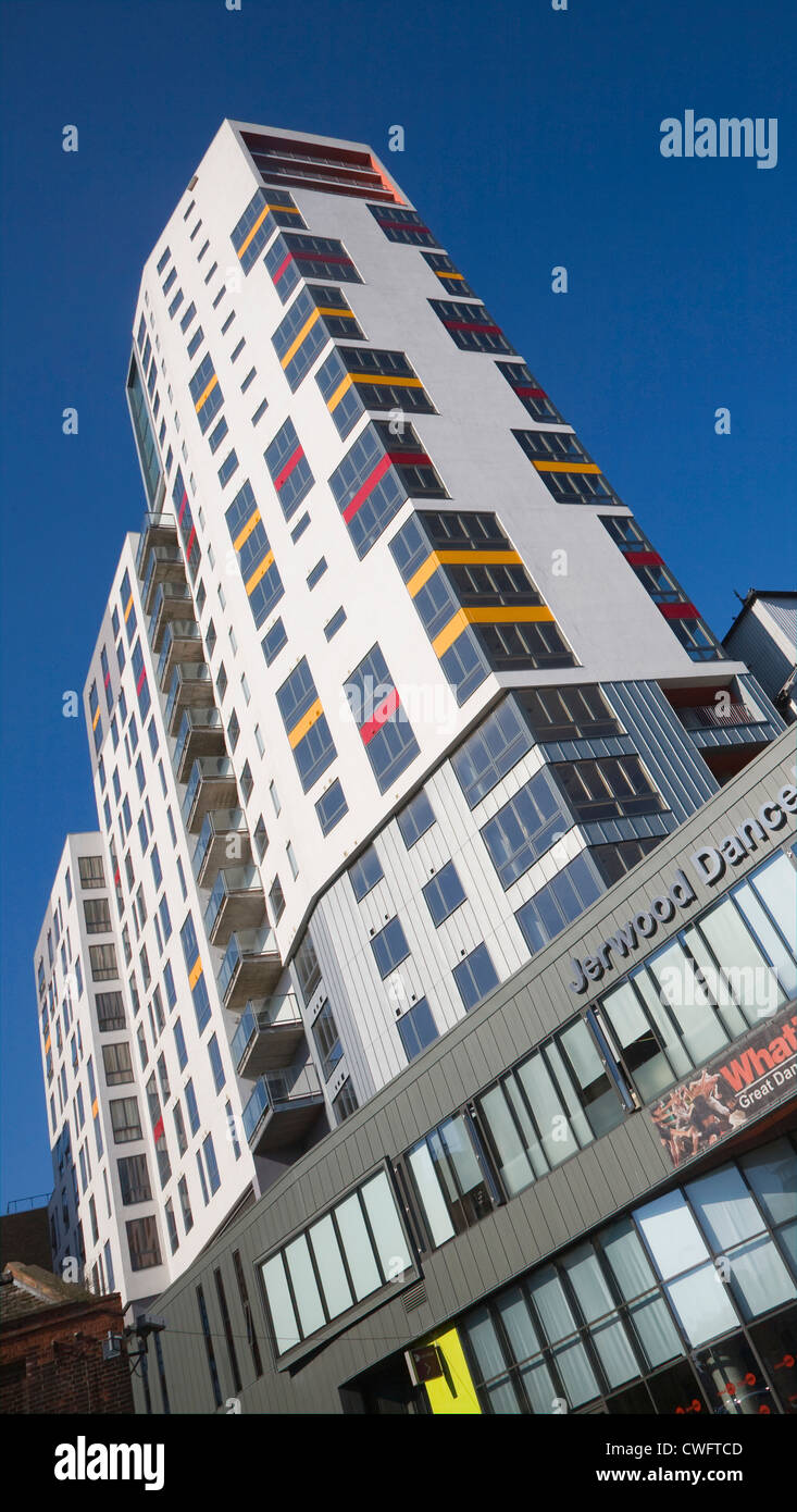 Modern apartments Jerwood DanceEast Ipswich waterfront development Suffolk England Stock Photo