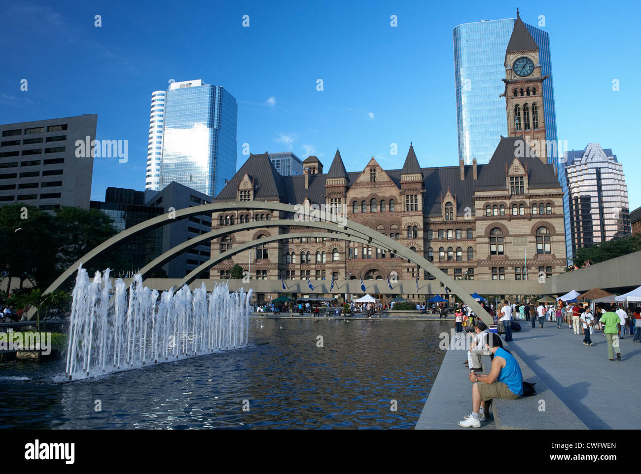 Toronto - At Nathan Phillips Square in downtown Stock Photo