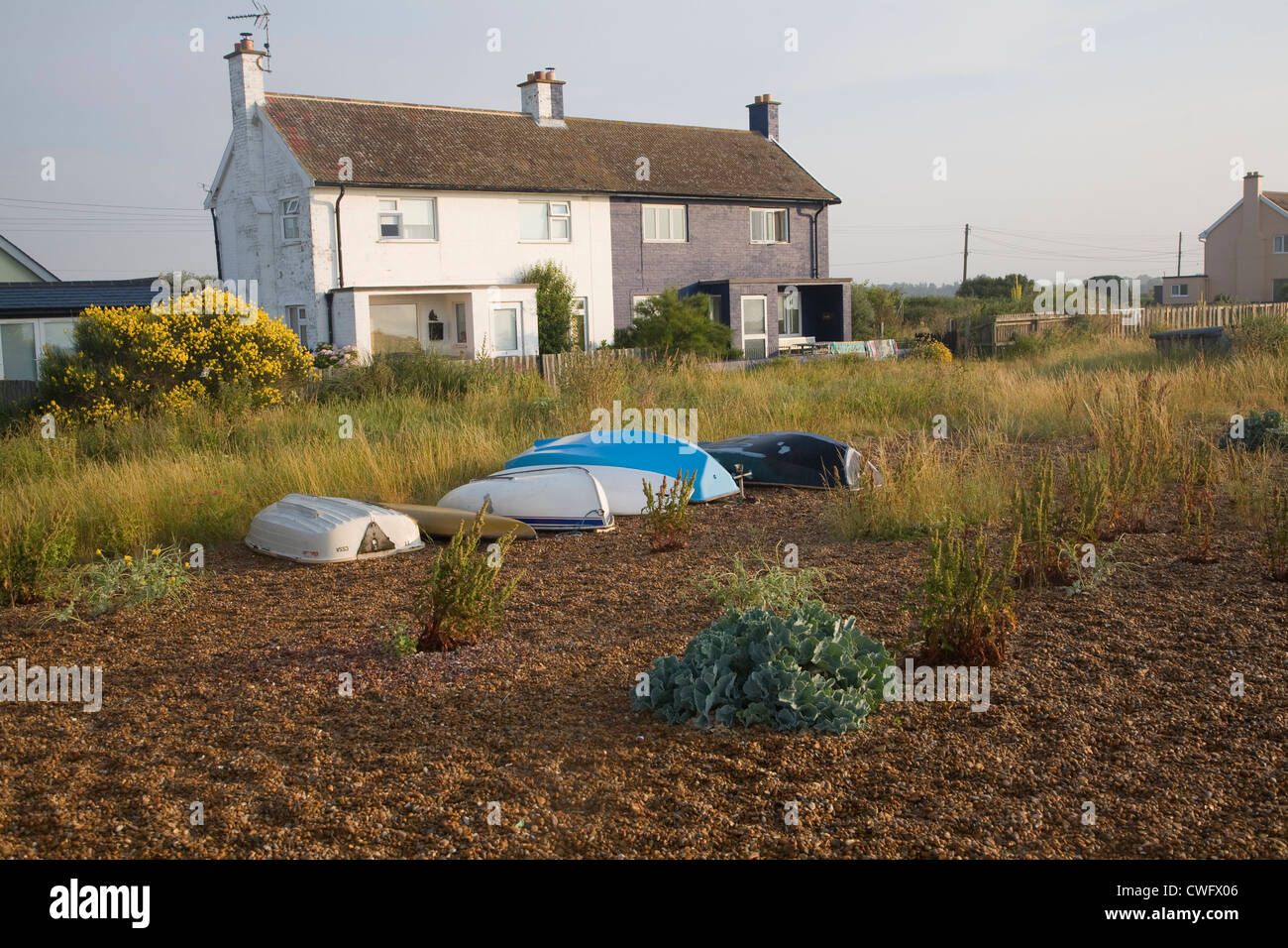 Beach house at Shingle Street, Suffolk, England Stock Photo Alamy