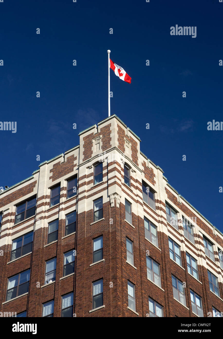Ottawa - government building with the Canadian flag Stock Photo