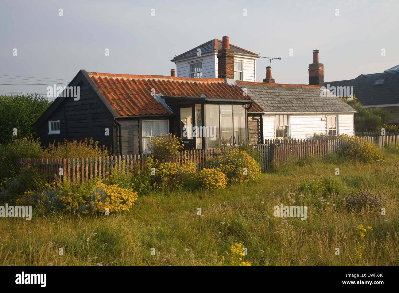 Beach house at Shingle Street, Suffolk, England Stock Photo Alamy