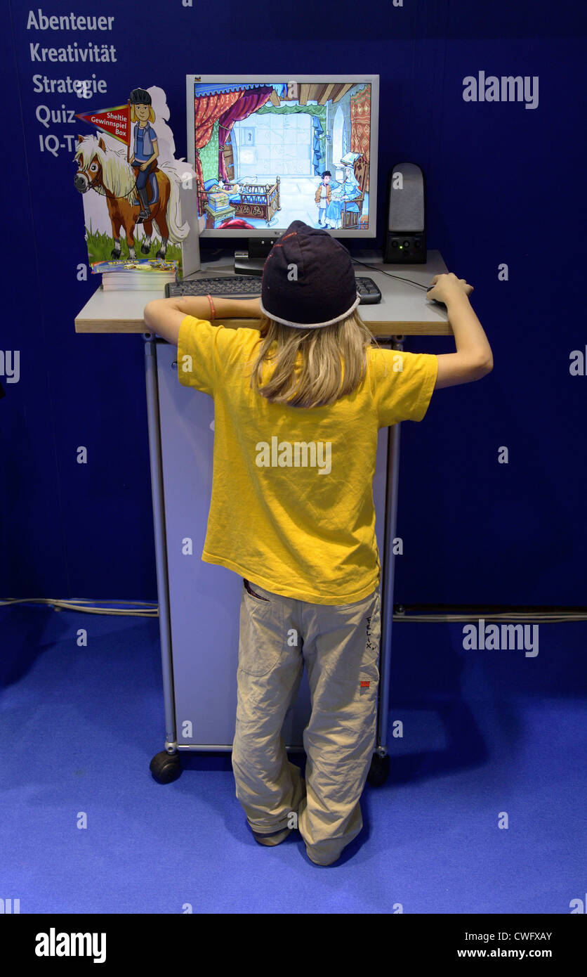 Computer game, Frankfurt Book Fair Stock Photo