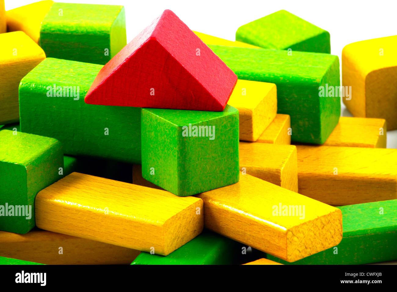 Wooden building blocks Stock Photo Alamy