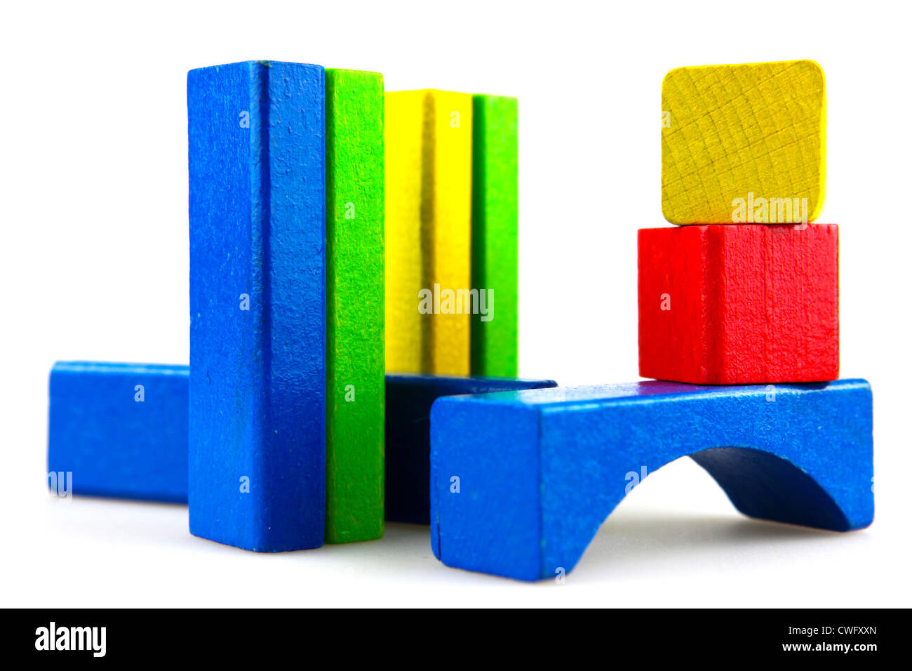 Wooden building blocks Stock Photo Alamy