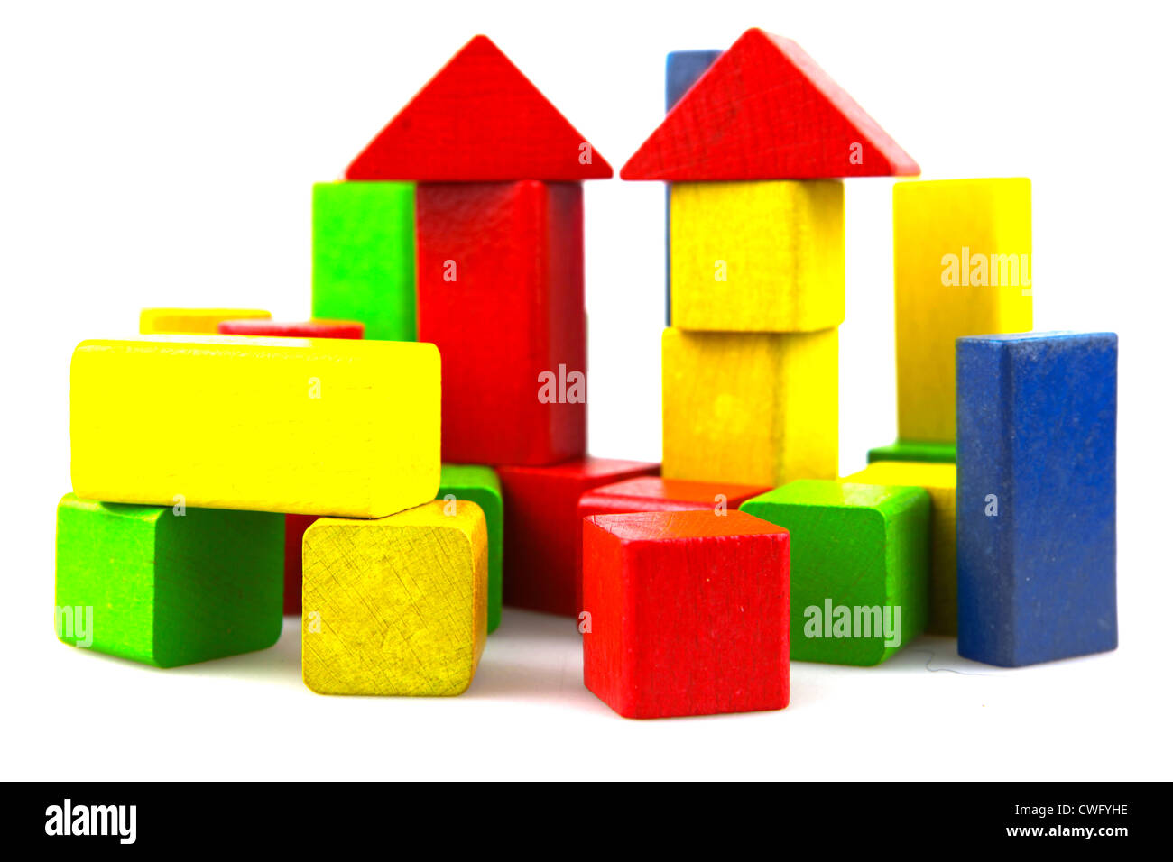 Wooden building blocks Stock Photo Alamy