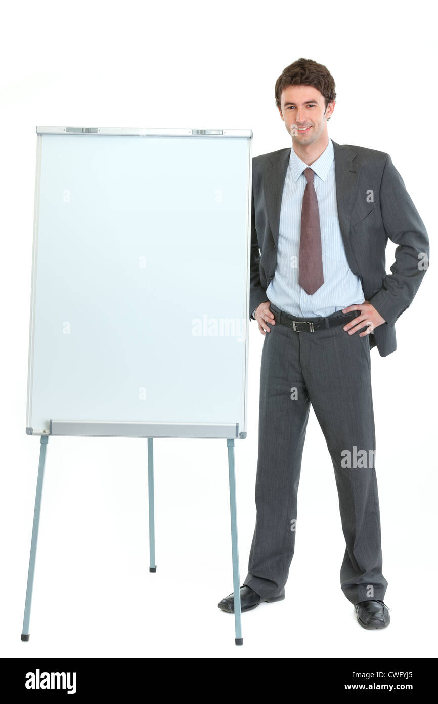 Presentation man suit flip board hi-res stock photography and images ...
