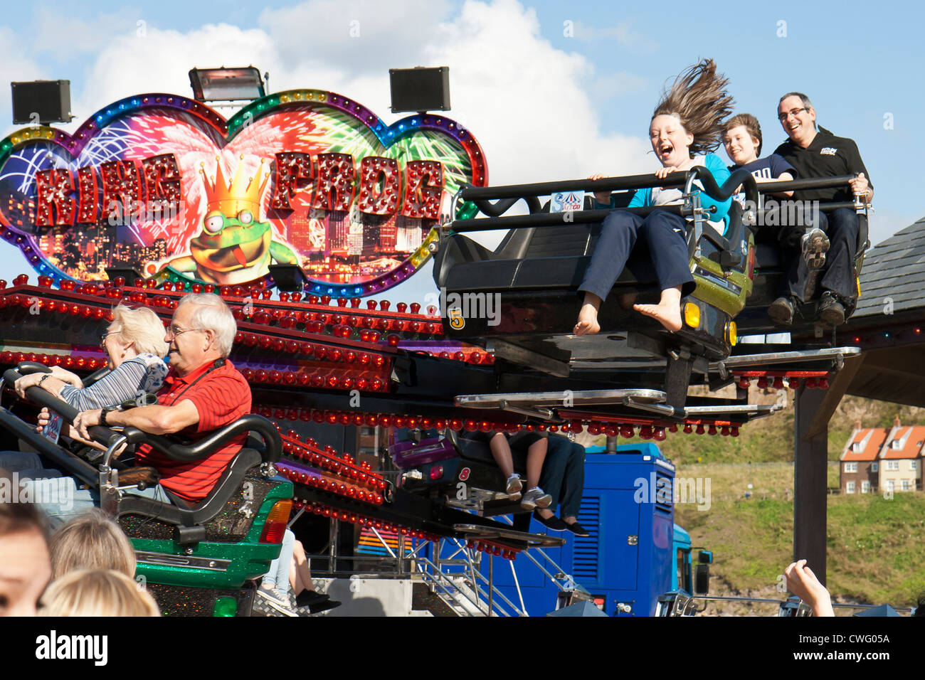 Fairground rides at Whitby Regatta Stock Photo