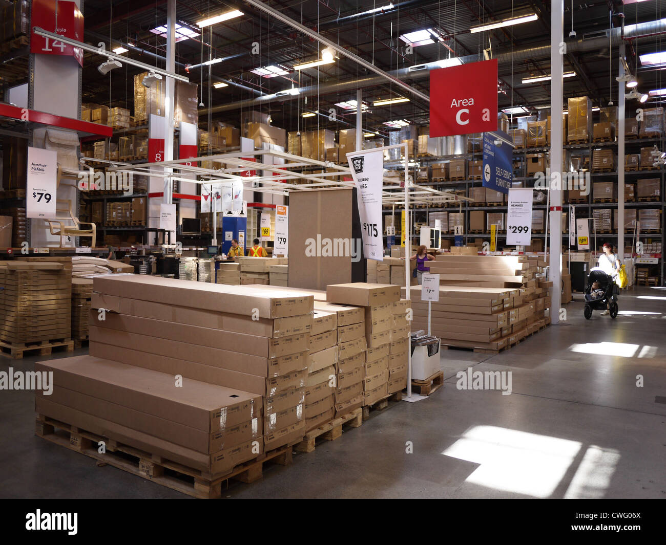 Ikea Warehouse Furniture Store Interior Inside Stock Photo