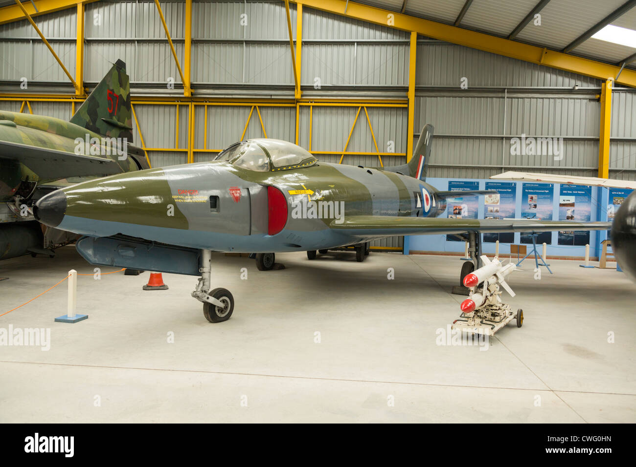 Newark Air Museum, Nottinghamshire, UK. Supermarine Swift FR.5 WK277 Stock Photo