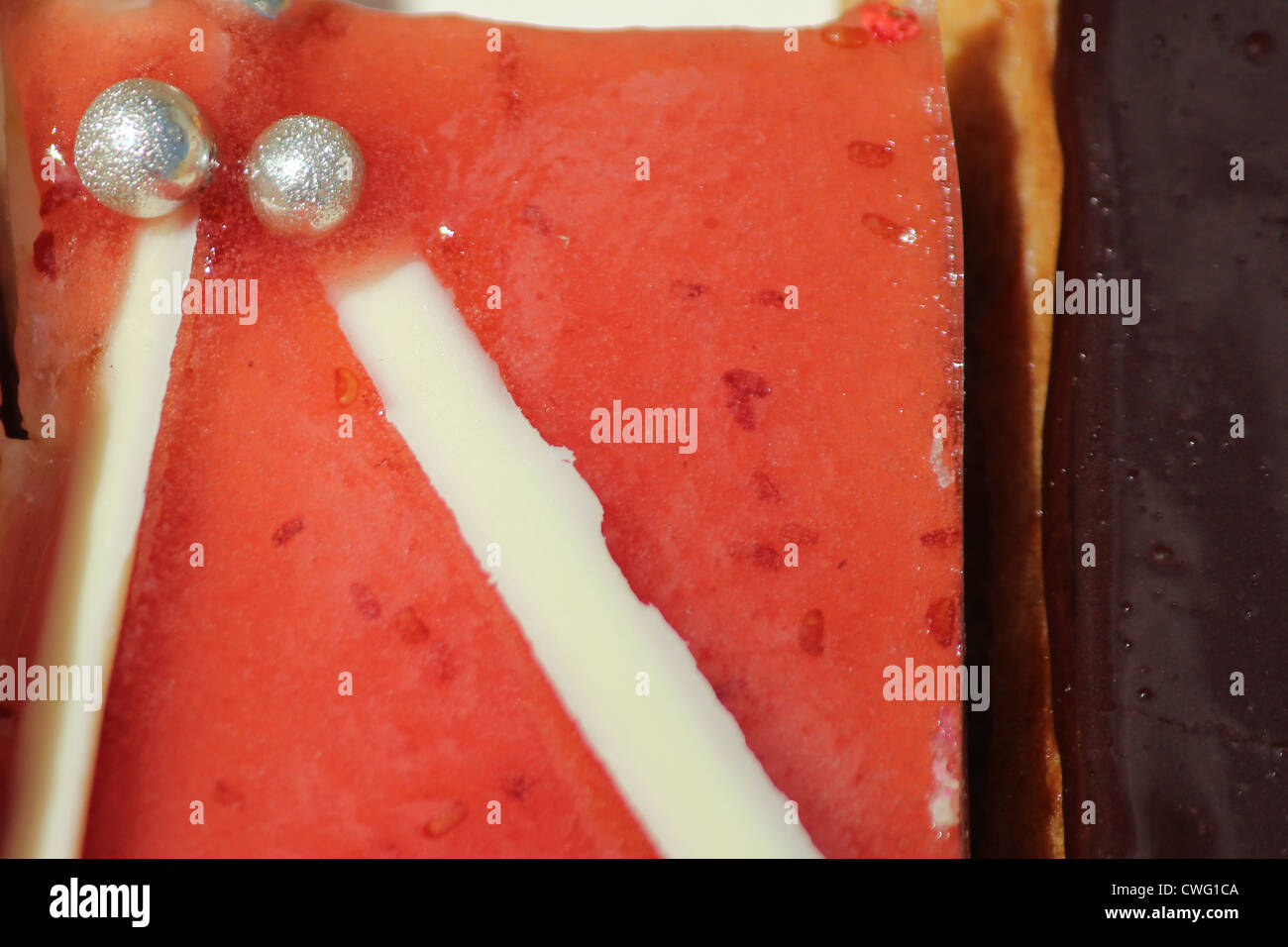 Close Up Of A Framboisine Cake From A French Patisserie Stock Photo Alamy