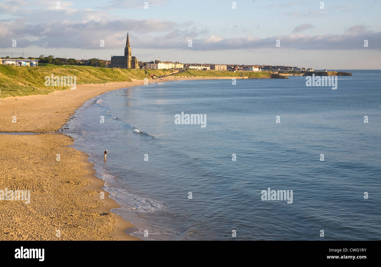 Longsands beach Cullercoats, Northumberland, England Stock Photo