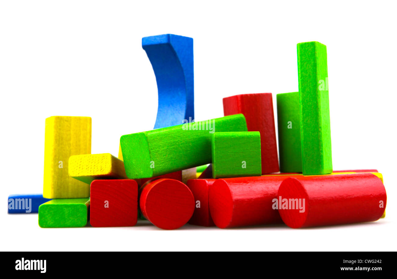 Wooden building blocks Stock Photo - Alamy