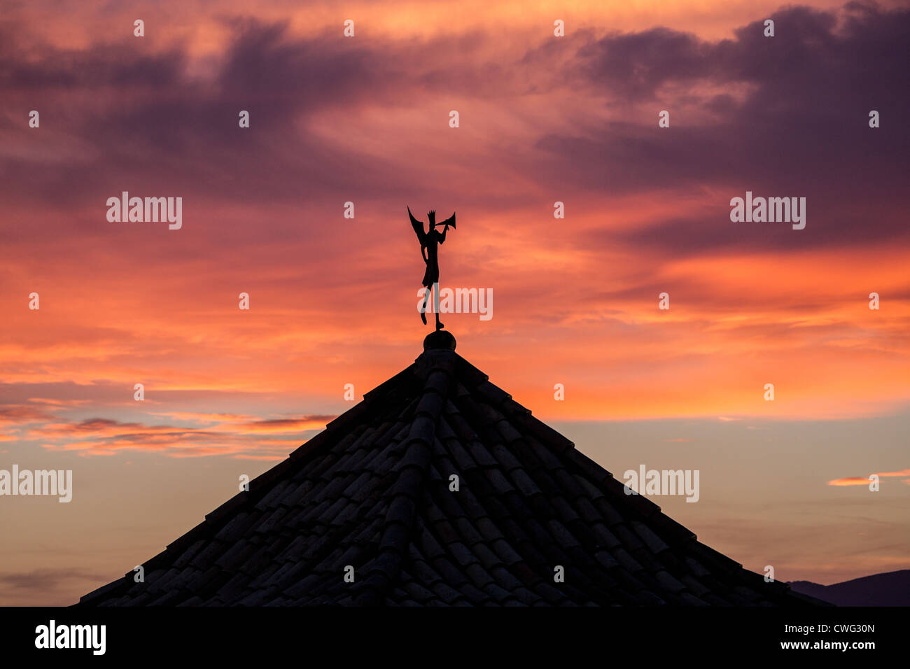 Weather vane in Gerona, Catalonia, Spain Stock Photo Alamy