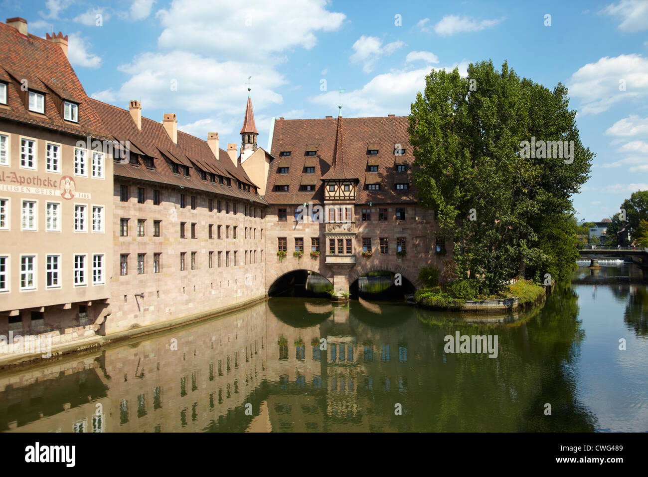 Nürnberg Pegnitz river canal Stock Photo
