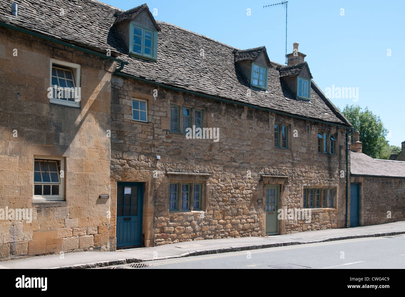 Typical stone houses on Sheep Street Chipping Campden Cotswolds England