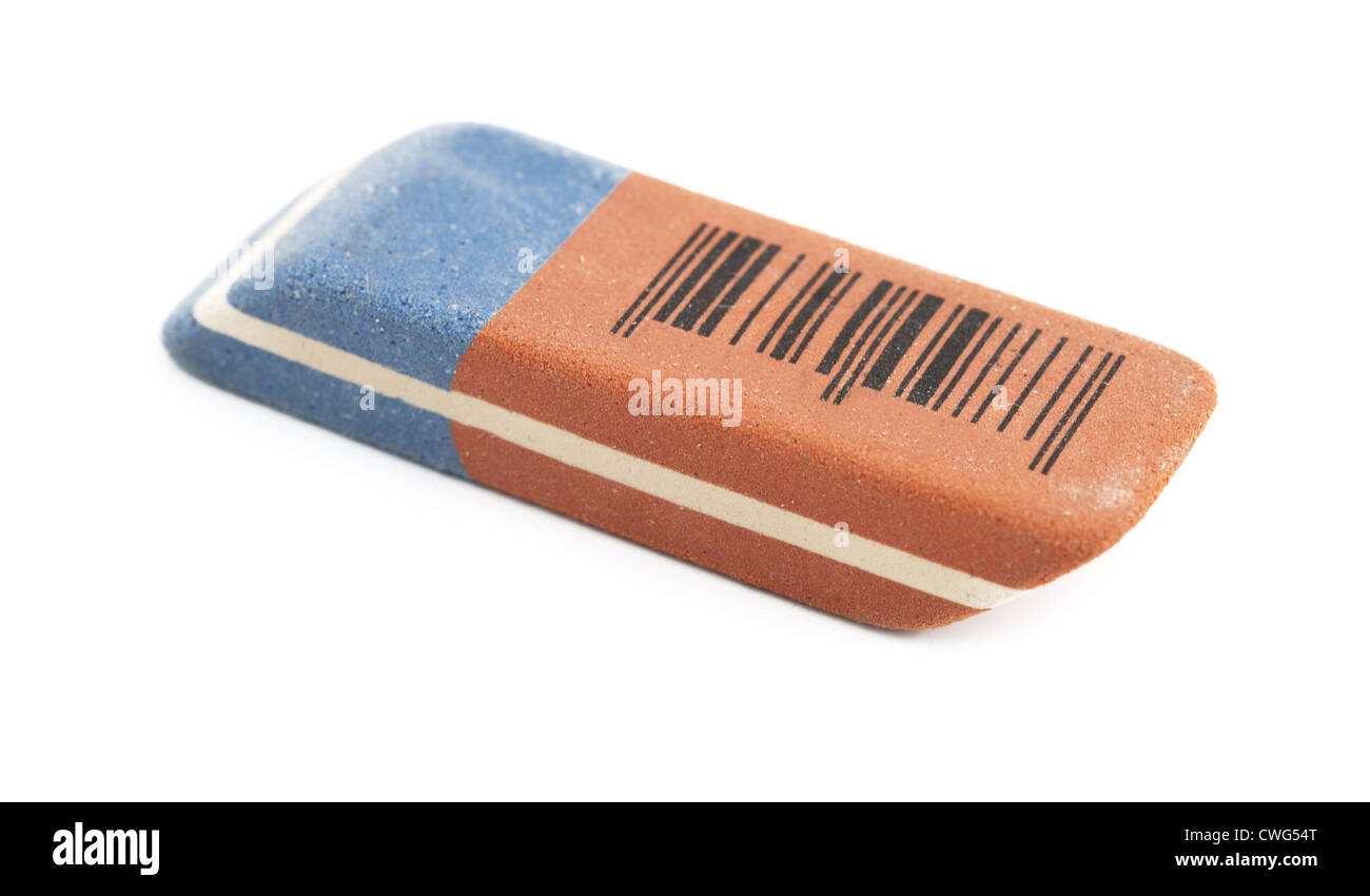 eraser is isolated on a white background Stock Photo