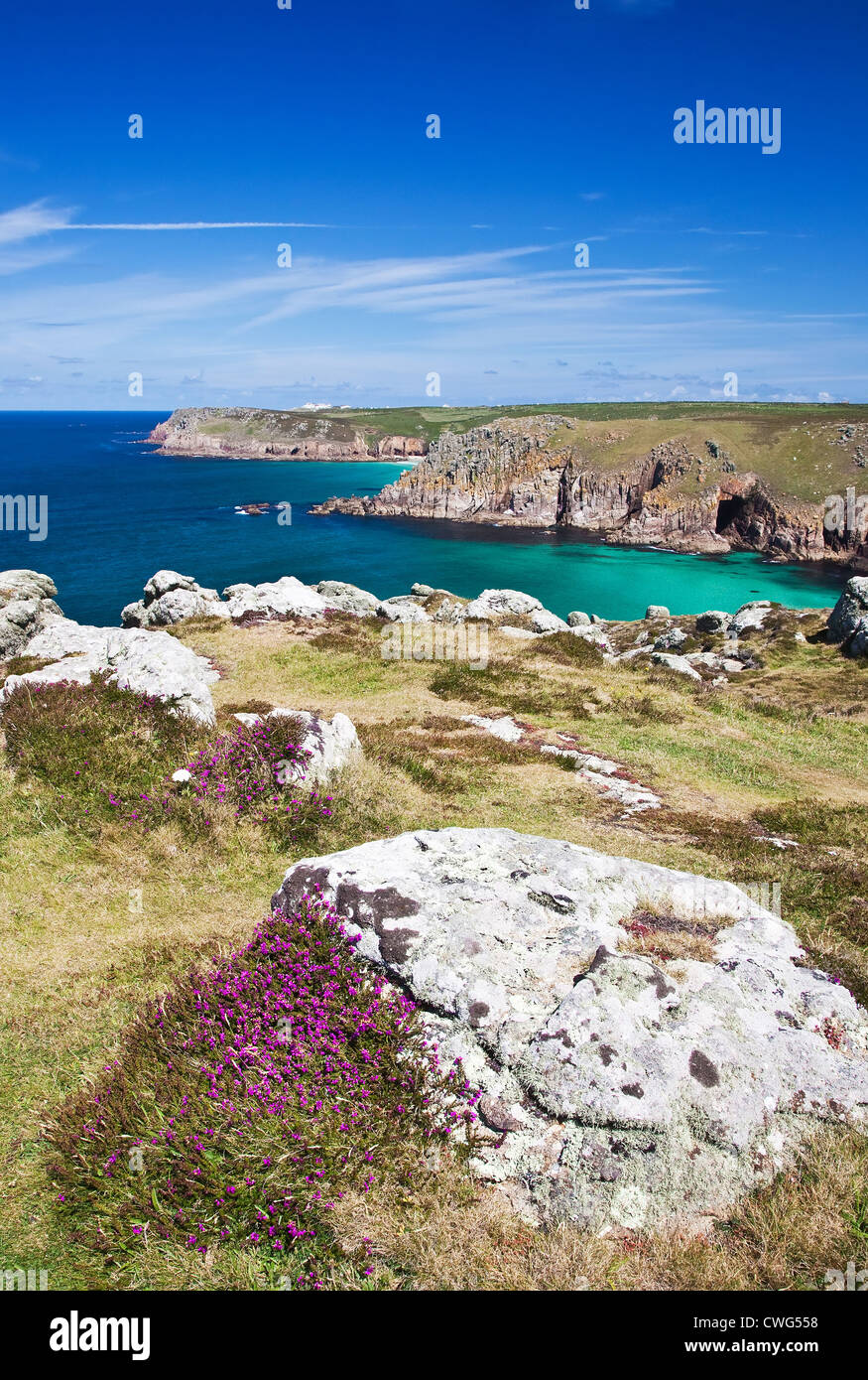 Cliffs to the East of Lands End, West Cornwall, England UK Stock Photo