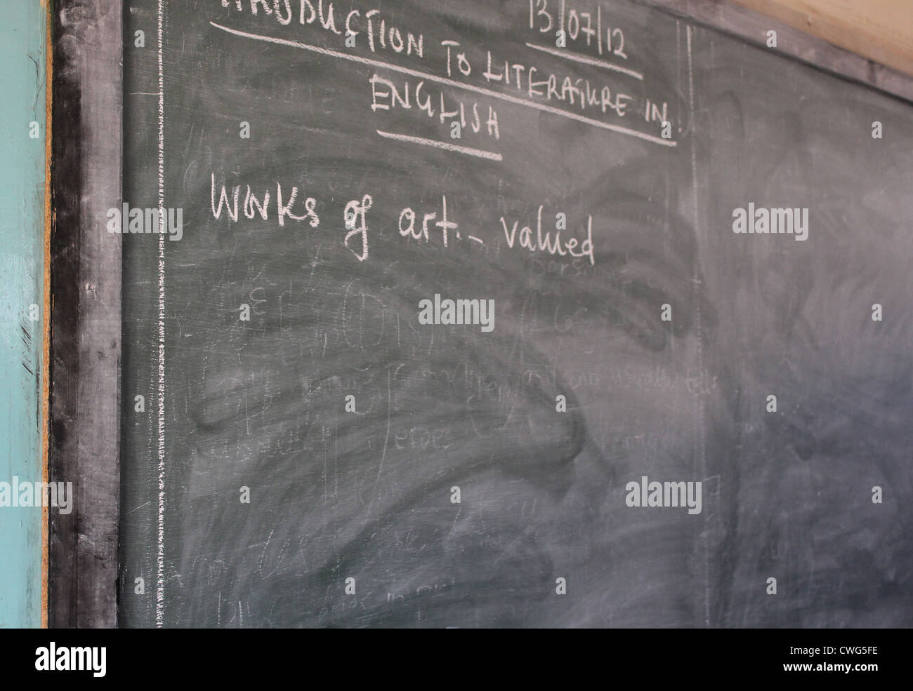 Blackboard, Ndola, Zambia Stock Photo