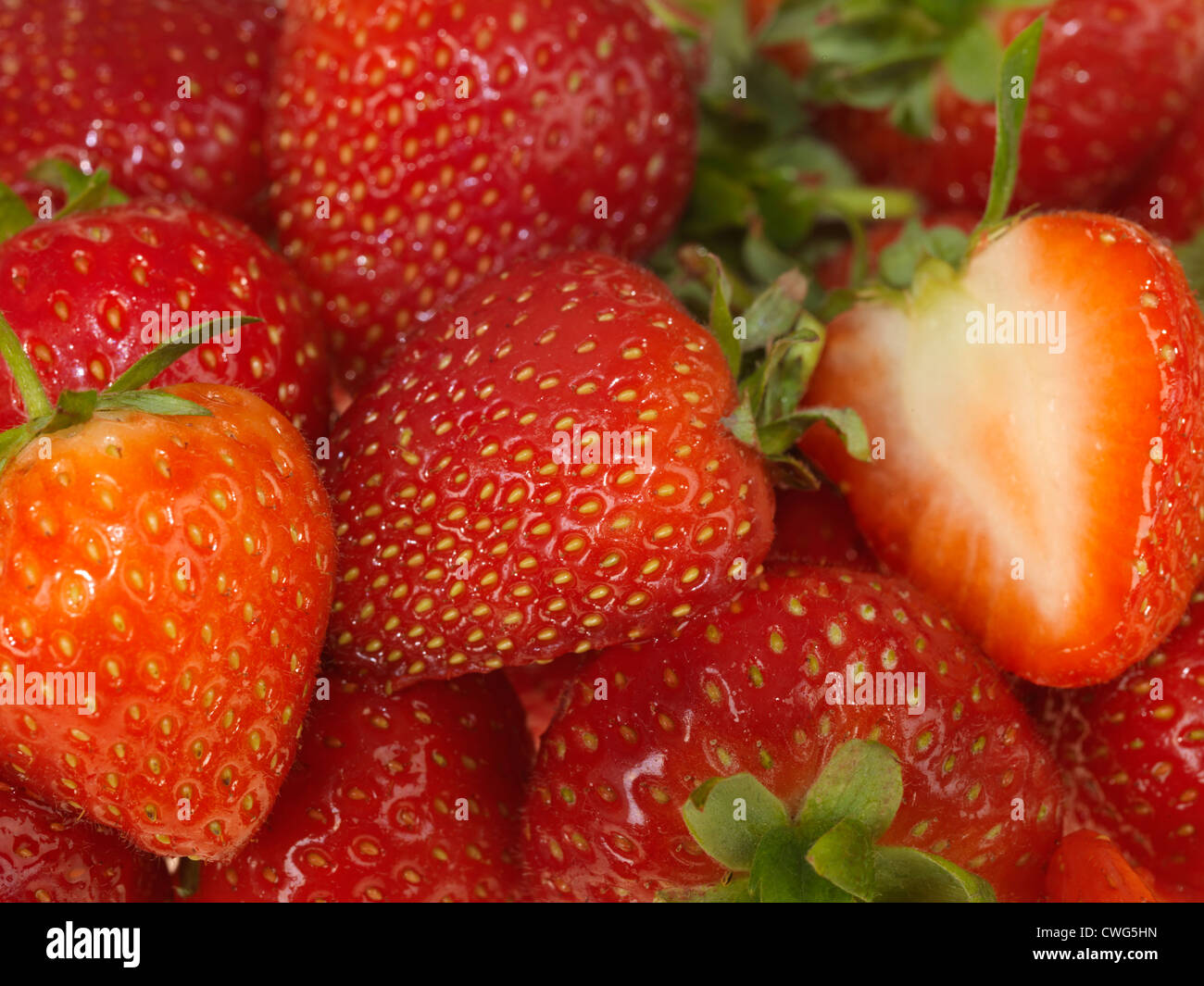 Fresh Ripe juicy Sweet Strawberries With No People Stock Photo - Alamy