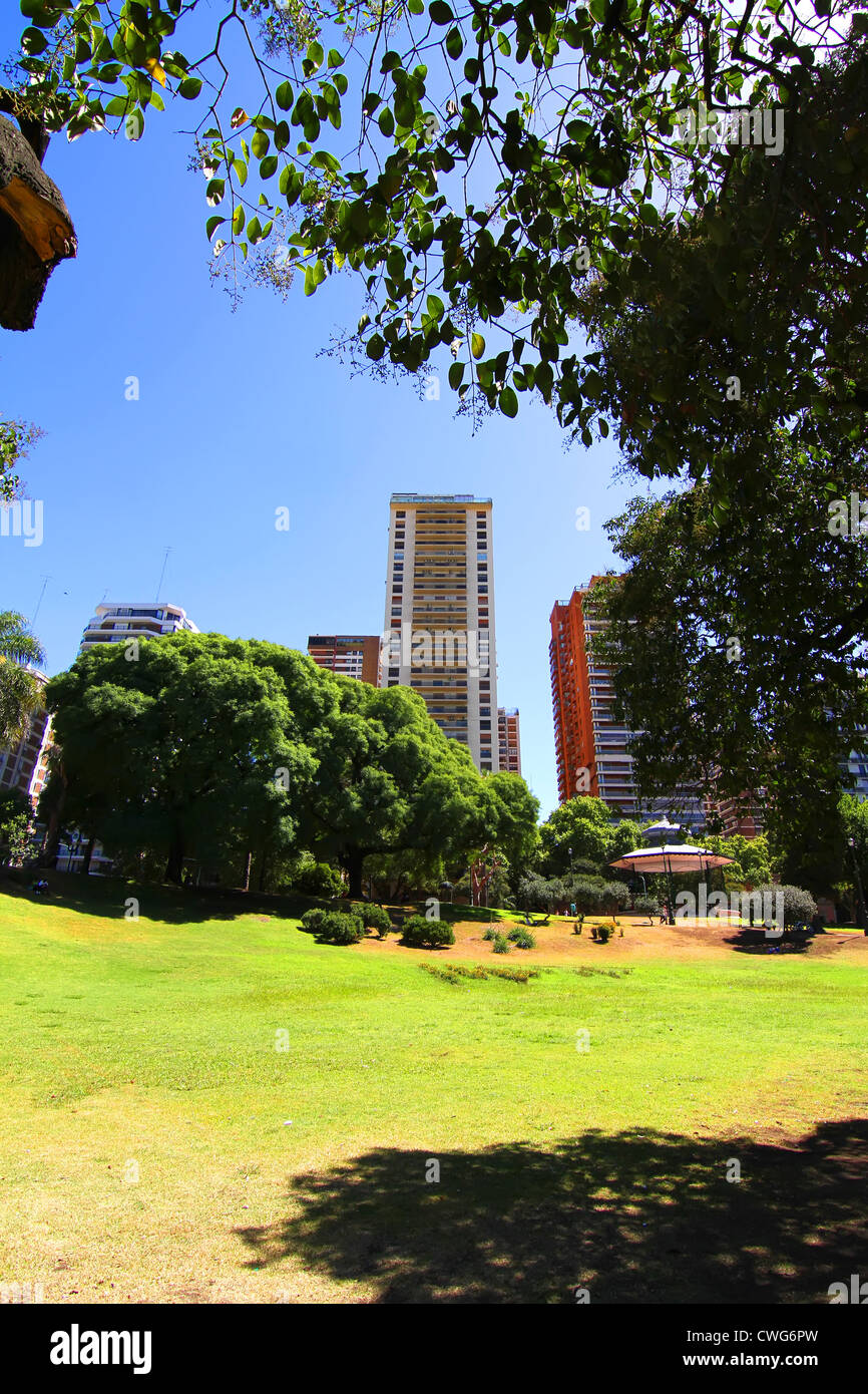 The Plaza Barrancas de Belgrano in Buenos Aires, Argentina. Stock Photo