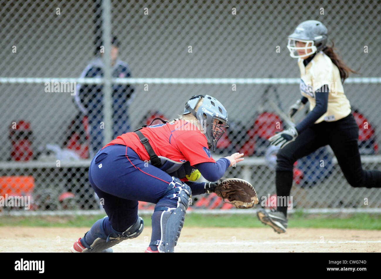 Catcher Girls Softball High Resolution Stock Photography and Images Alamy