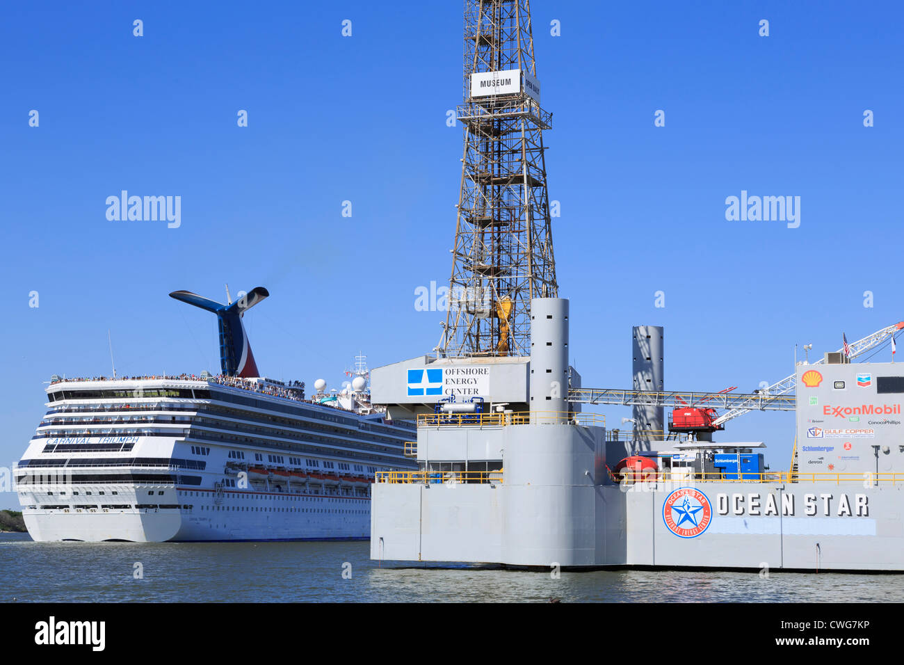Ocean Star Offshore Energy Center,Galveston,Texas,USA Stock Photo Alamy