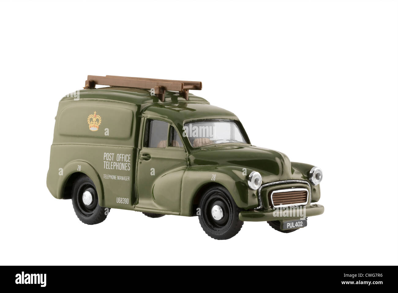 British Post Office Telephones Telephone Manager's Morris Minor 1000  Utility Van circa 1961 Green Livery - Scale Model Stock Photo - Alamy