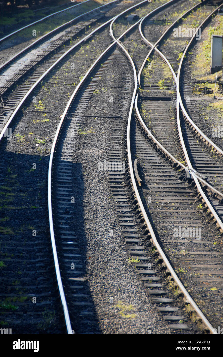 Railway tracks, Bridgnorth, Shropshire Stock Photo