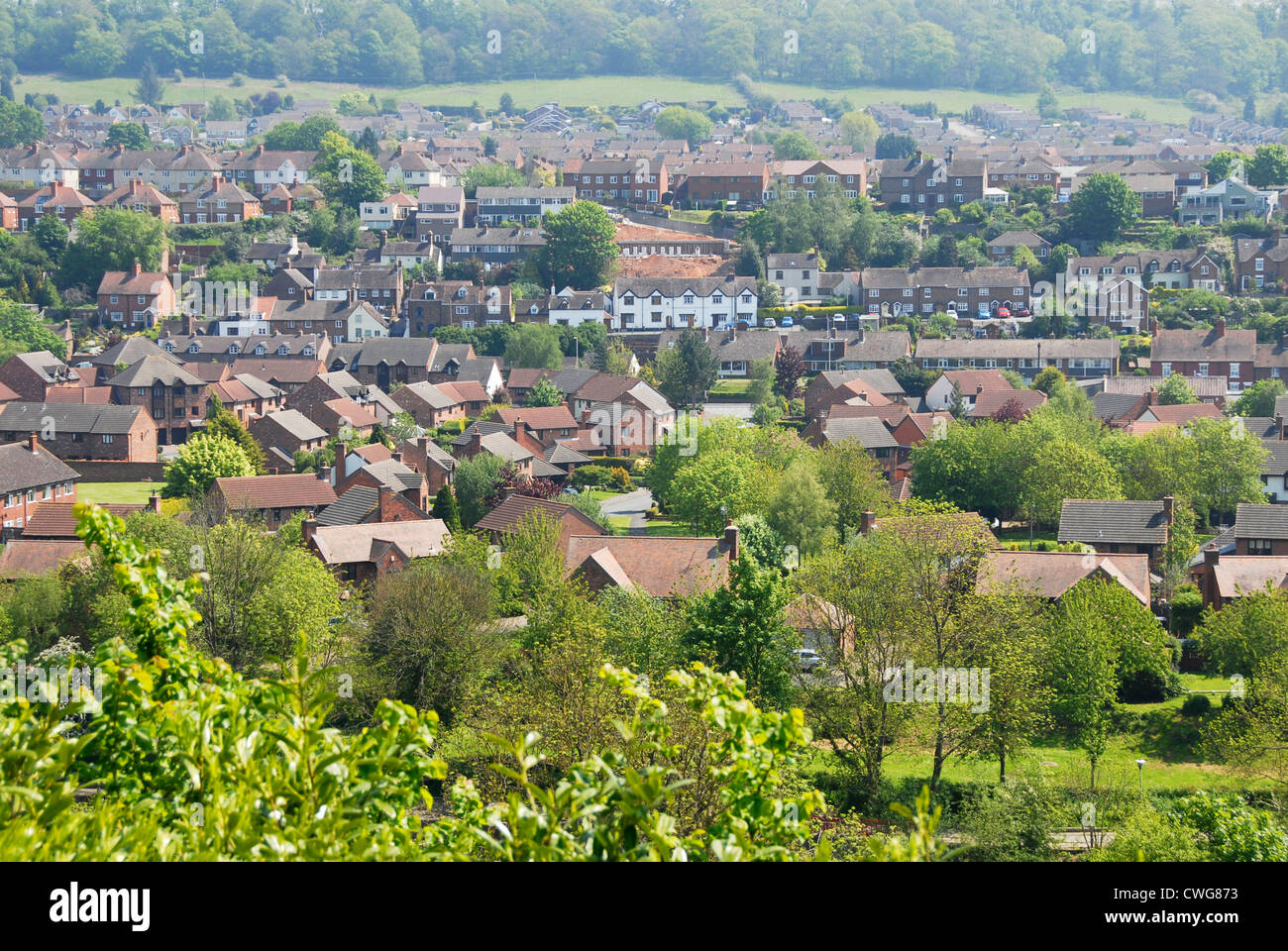 Urban sprawl, Bridgnorth, Shropshire, England Stock Photo