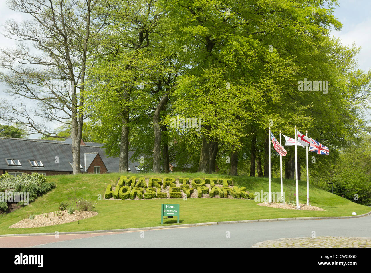 The grounds and exterior of  Worsley Park Marriott Hotel near Manchester, Stock Photo