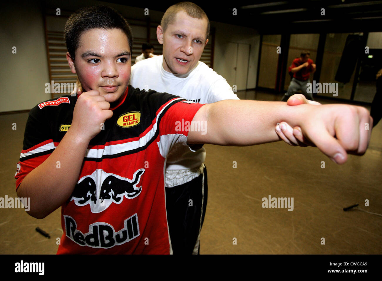 Boxing training for RussianGerman youth Stock Photo Alamy