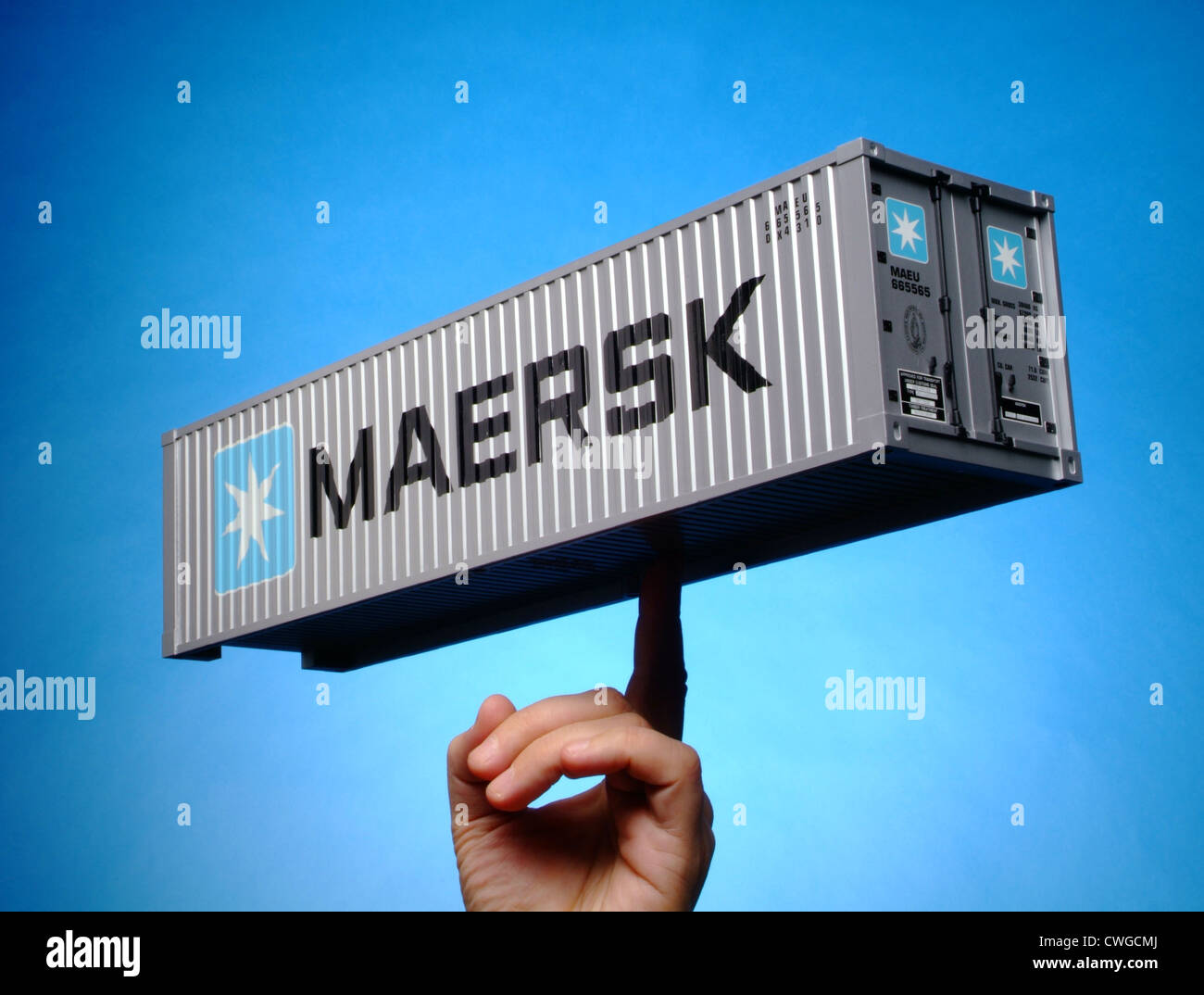 Hamburg, a container of the Danish shipping company Maersk Sealand
