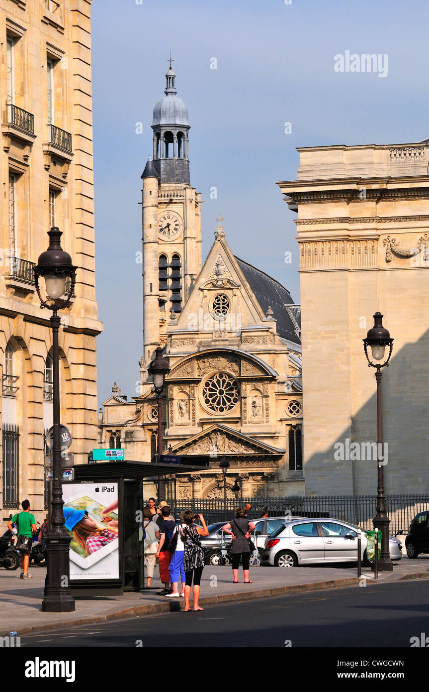 Paris, France. Church of St Etienne-du-Mont (1492-1586) by the Pantheon Stock Photo