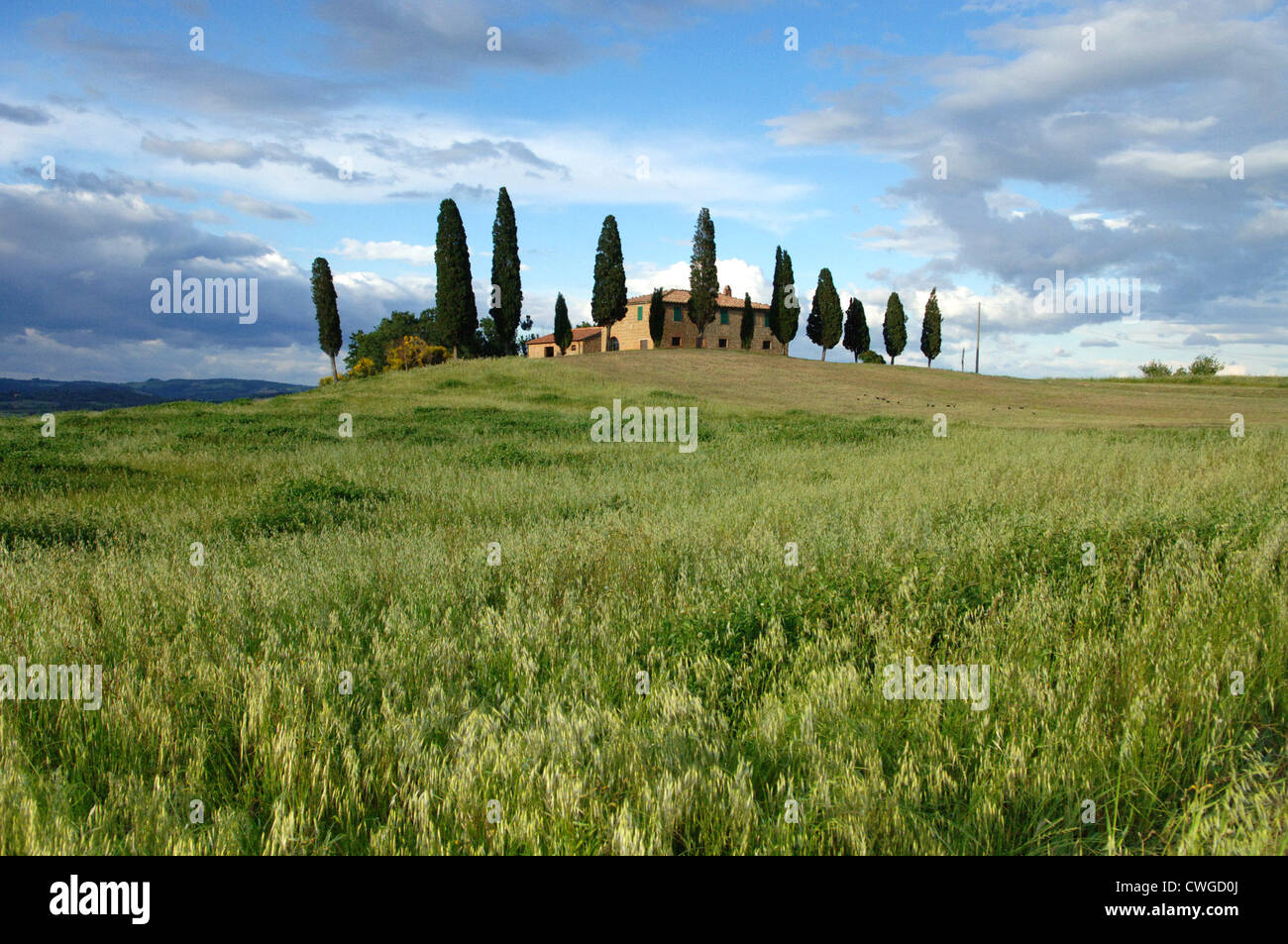 Tuscany villa near Pienza Stock Photo - Alamy
