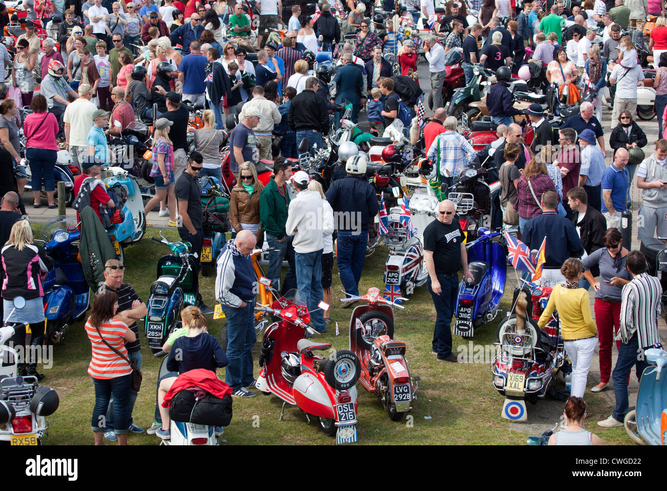 Scooter Rally at Ryde on The Isle of Wight Stock Photo Alamy