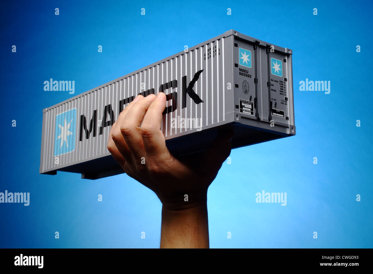 Hamburg, a container of the Danish shipping company Maersk Sealand