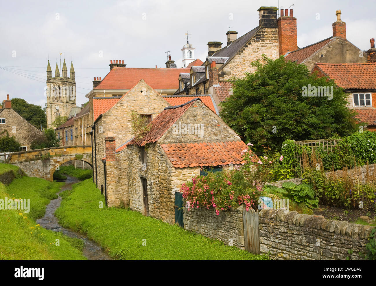 Historic settlement of Helmsley, north Yorkshire, England Stock Photo