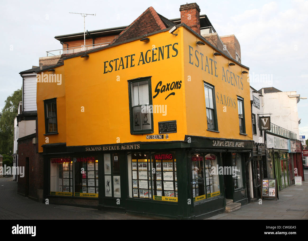 Historic building used as estate agents office, Colchester, Essex, England Stock Photo Alamy